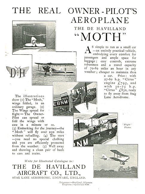 De Havilland Moth The Real Owner-Pilot's Aeroplane               