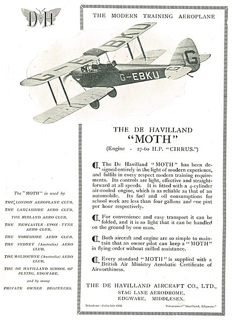 De Havilland Moth G-EBKU                                         
