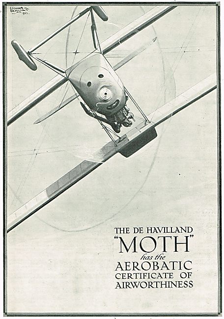 The De Havilland Moth Has Aerobatic Certificate Of Airworthiness 