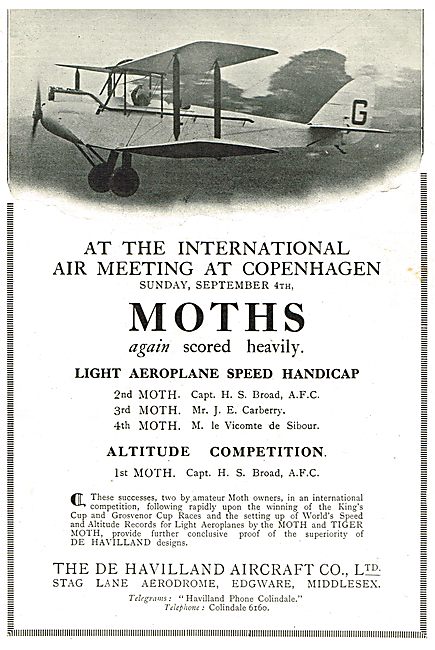 De Havilland Moths At The Copenhagen Air Meeting                 