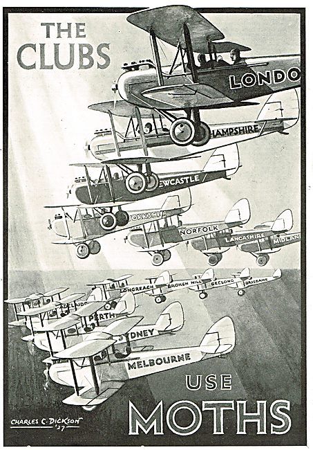 The Clubs Use De Havilland Moths                                 