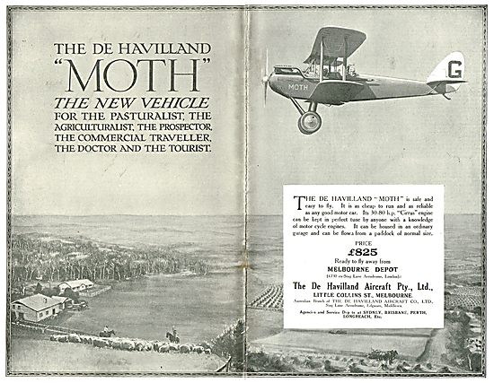 De Havilland Moth - The New Vehicle For The Pasturalist..        