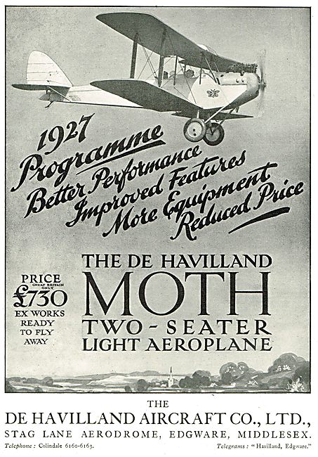 De Havilland Moth 1927 Programme - Better Performance & Features 