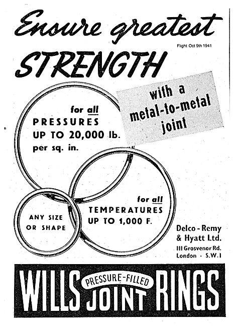 Delco Remy Wills Pressure Filled Joint Rings                     