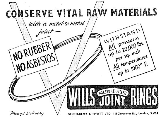 Delco Remy & Hyatt . Wills Pressure-Filled Joint Rings           