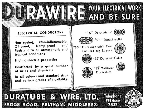 Duratube & Wire. Durawire Electrical Wire 1943                   