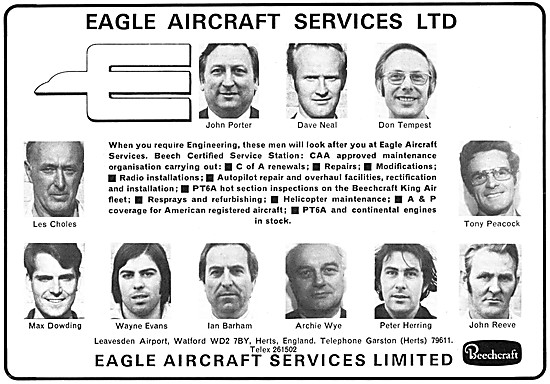 Eagle Aircraft Services. Beechacraft Sales & Service             