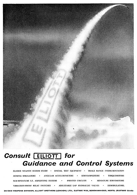 Elliott Brothers Missile Guidance & Control Systems 1956         