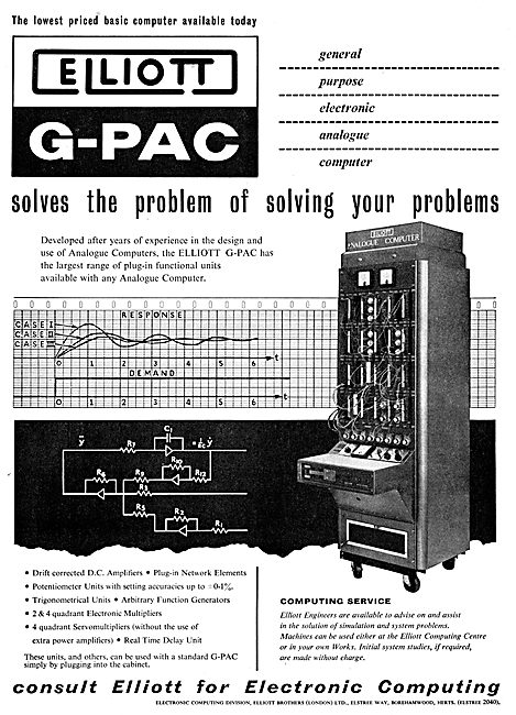 Elliott Brothers G-PAC Electronic Computers                      
