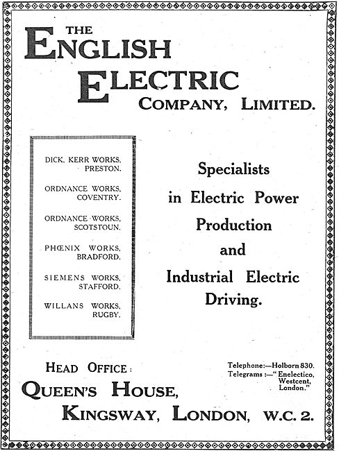 English Electric - Specialists In Electric Power Production      