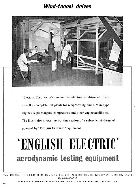 English Electric Wind Tunnel Drives                              