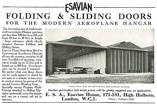 Esavian 32 x 70 Foot Hangar Doors Fitted At Henlow Aerodrome     