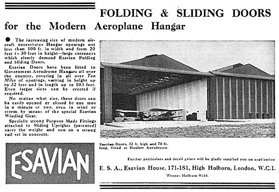 Esavian Folding & Sliding Doors For Aeroplane Hangars            