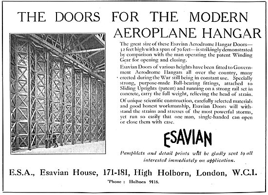 Esavian Doors For The Modern Aeroplane Hangar.                   