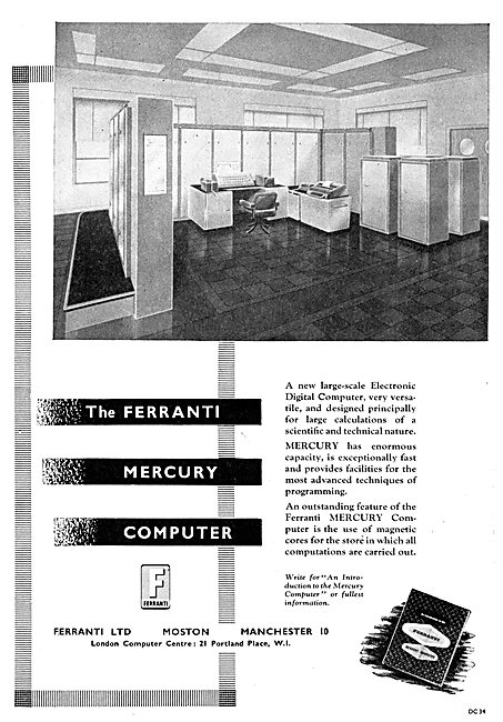 Ferranti Mercury Digital Computers 1956                          