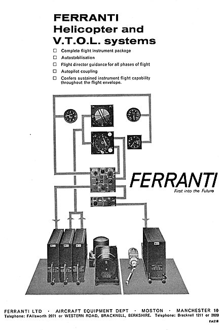 Ferranti VTOL Autostabilisation & Flight Director Systems        