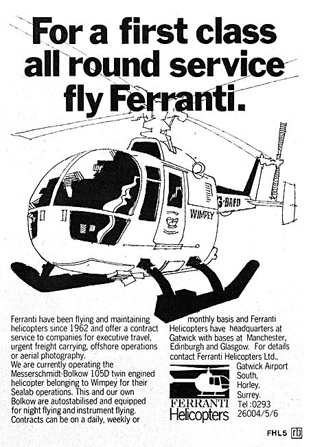 Ferranti Helicopters Gatwick                                     