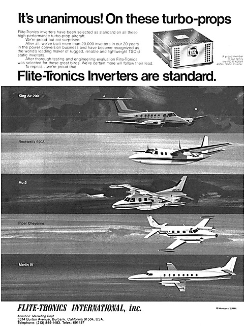 Flite-Tronics Inverters                                          