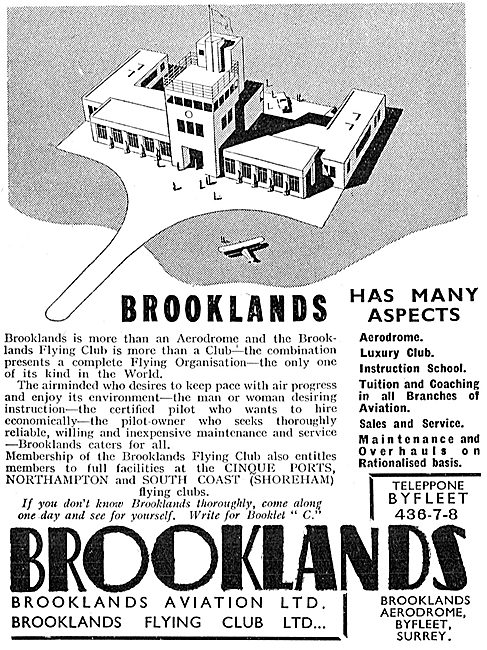 Brooklands Flying Club                                           