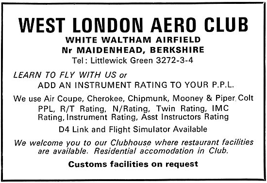 West London Aero Club White Waltham                              