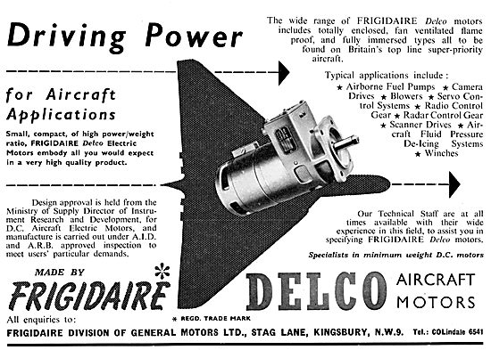 Delco Electric Motors Made By Frigidaire                         
