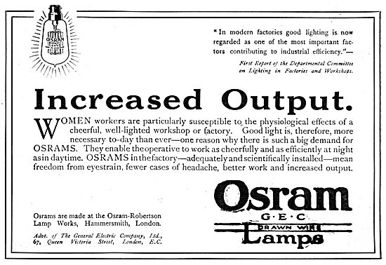 Osram Lamps - G.E.C. Osram-Robertson Lamp Works                  