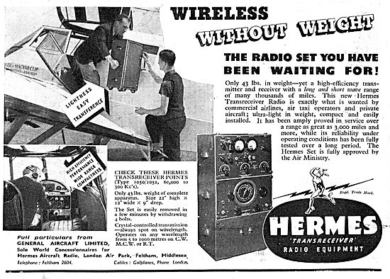 General Aircraft Concessionnaires For Hermes Aircraft Radios     