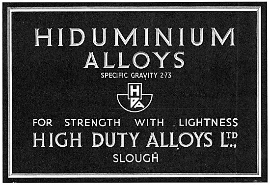 HDA High Duty Alloys. Hiduminium 1935                            