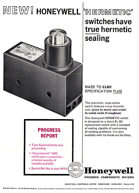 Honeywell Hermetic Micro Switch EL861                            