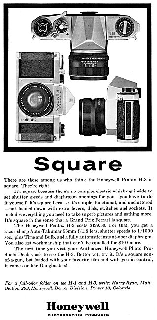 Honeywell Pentax H-3 Camera                                      