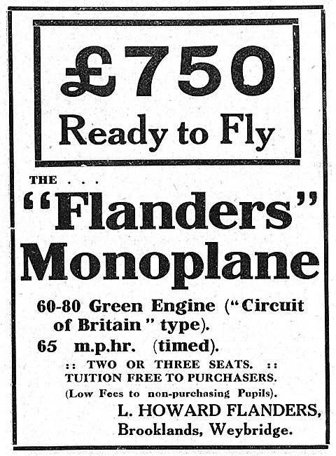 Howard-Flanders - Flanders Monoplane - Brooklands                