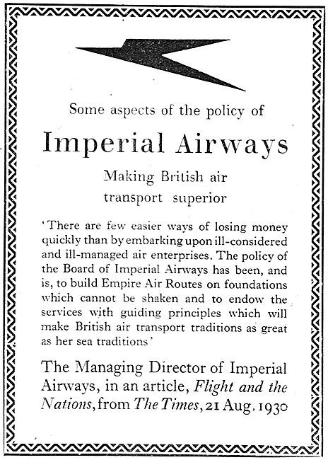 Imperial Airways - Making British Air Transport Superior         