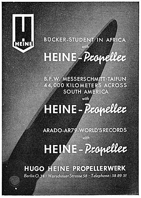 Hogo Heine Propellerwerk : Hugo Heine Propellers                 
