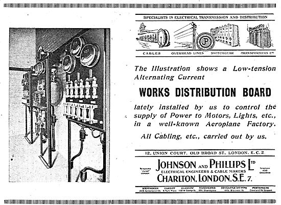 Johnson & Phillips Electrical Distribution Boards For Factories  