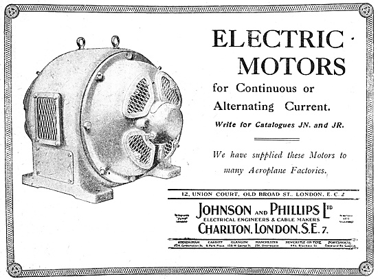 Johnson & Phillips Factory Electrical Motors 1918                