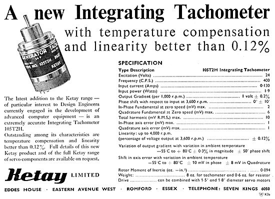 Ketay Integrating Tachometer 1959                                