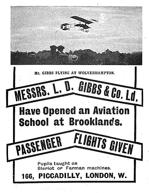 L.D.Gibbs & Co Have Opened An Aviation School At Brooklands      