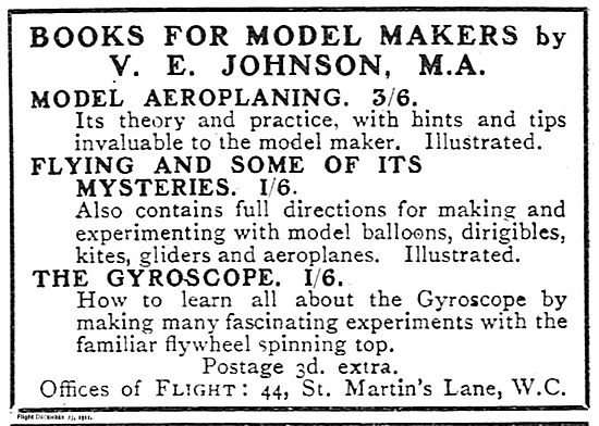 Books For Model Makers By V.E.Johnson M.A.                       
