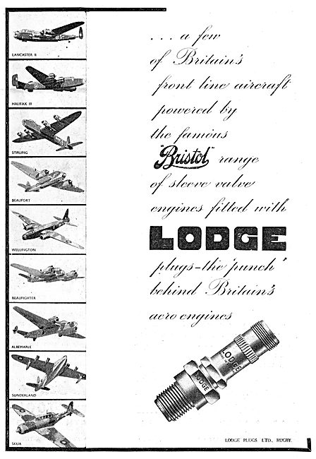 Lodge Aero Engine Spark Plugs                                    