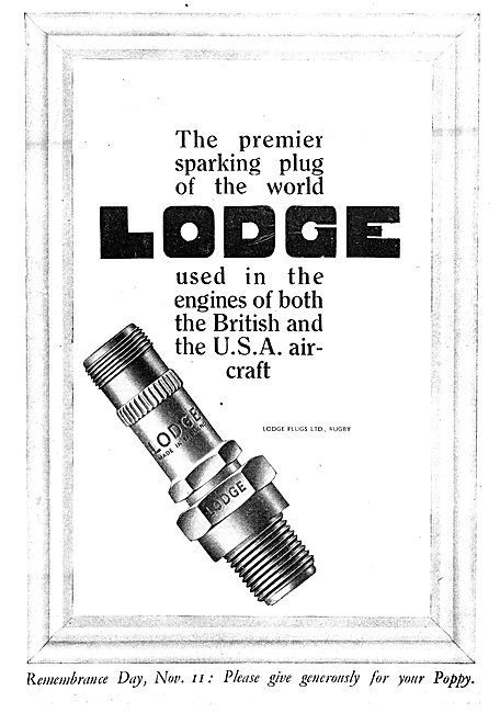 Lodge Aero Engine Spark Plugs                                    