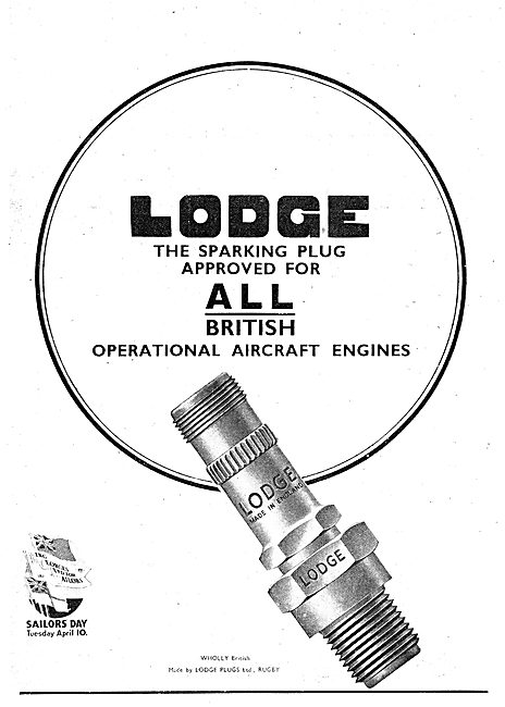 Lodge Aero-Engine Sparking Plugs                                 