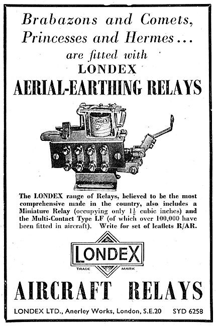 Londex Aircraft Relays - Aerial-Earthing Relays                  