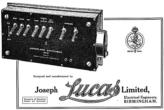 Lucas Aeroplane Electrical Switchbox No8. WW1 - 1918             