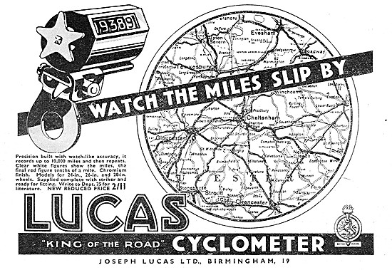 Lucas Cyclometer. Mileometer                                     