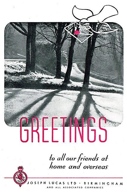 Joseph Lucas Ltd - Christmas Greetings 1943                      