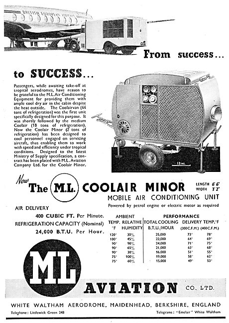 M.L.Aviation ML Coolair Mobile Air Conditioning Unit             