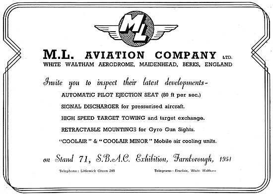 M.L.Aviation ML  - Manufacturers Of Aircraft Components          