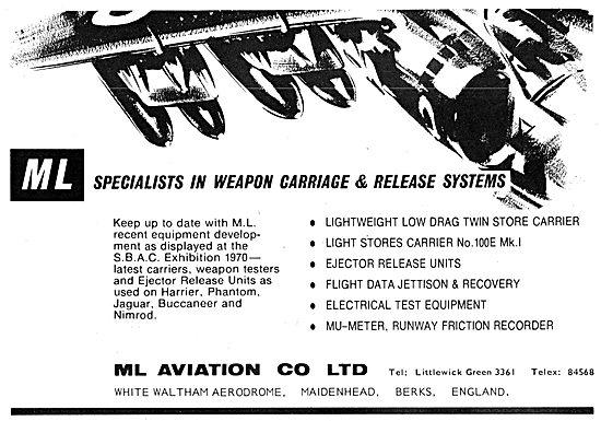 M.L.Aviation ML Aircraft Weapon Loading & Release Equipment      