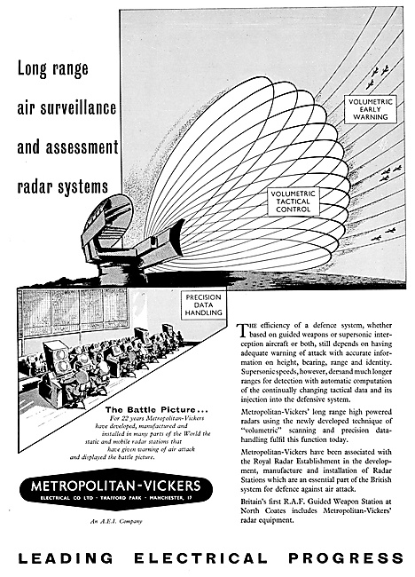 Metropolitan Vickers. Metrovick Surveillance Radar Systems       