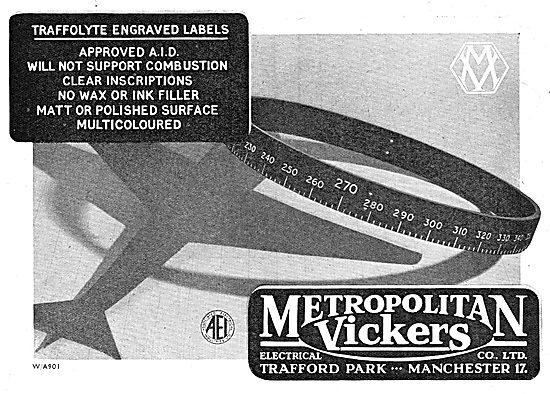 Metrovick Traffolyte Engraved Labels                             